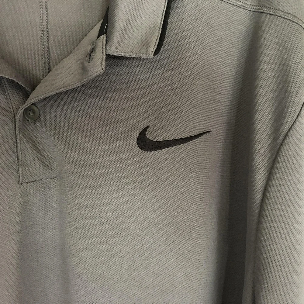 Duke Blue Devils Polo Shirt Mens XL Gray NCAA Lacrosse Nike Dri Fit Performance